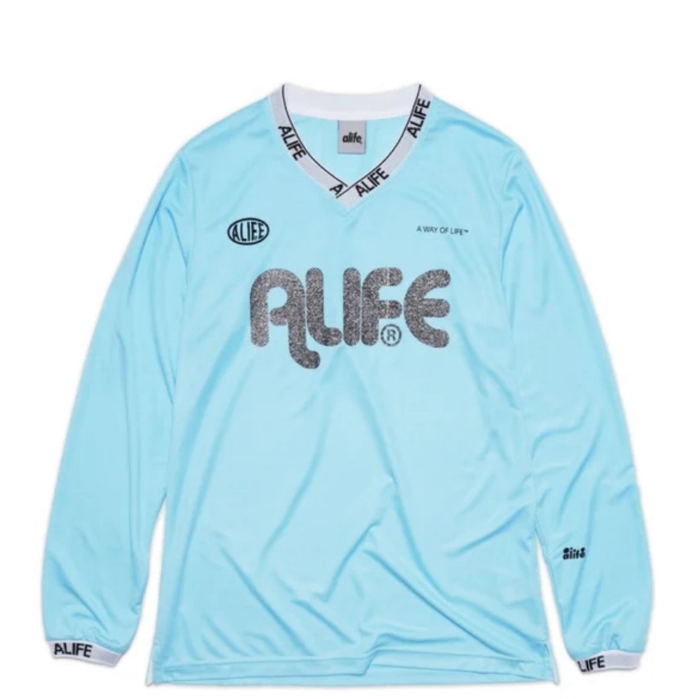 Alife soccer jersey blue/silver. New without tags.